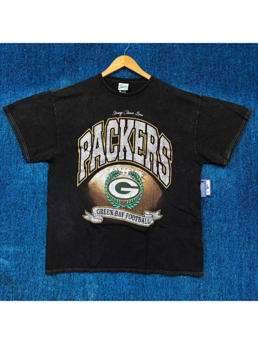 NFL Green Bay Packers Football Mineral Wash T-Shirt Size Extra Large